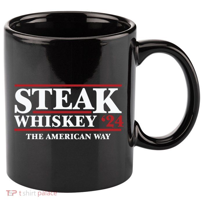 Steak Whiskey 24 The American Way 11oz C Handle Ceramic Mug