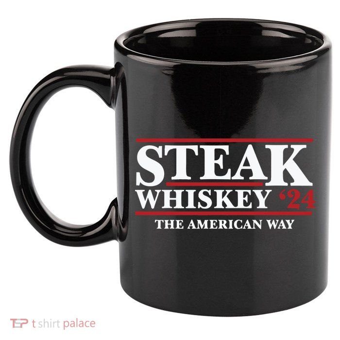 Steak Whiskey 24 The American Way 11oz C Handle Ceramic Mug