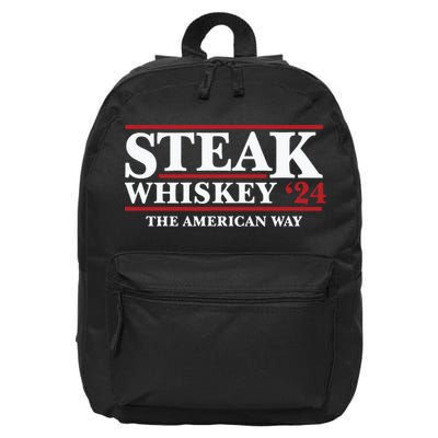 Steak Whiskey 24 The American Way 16 in Basic Backpack