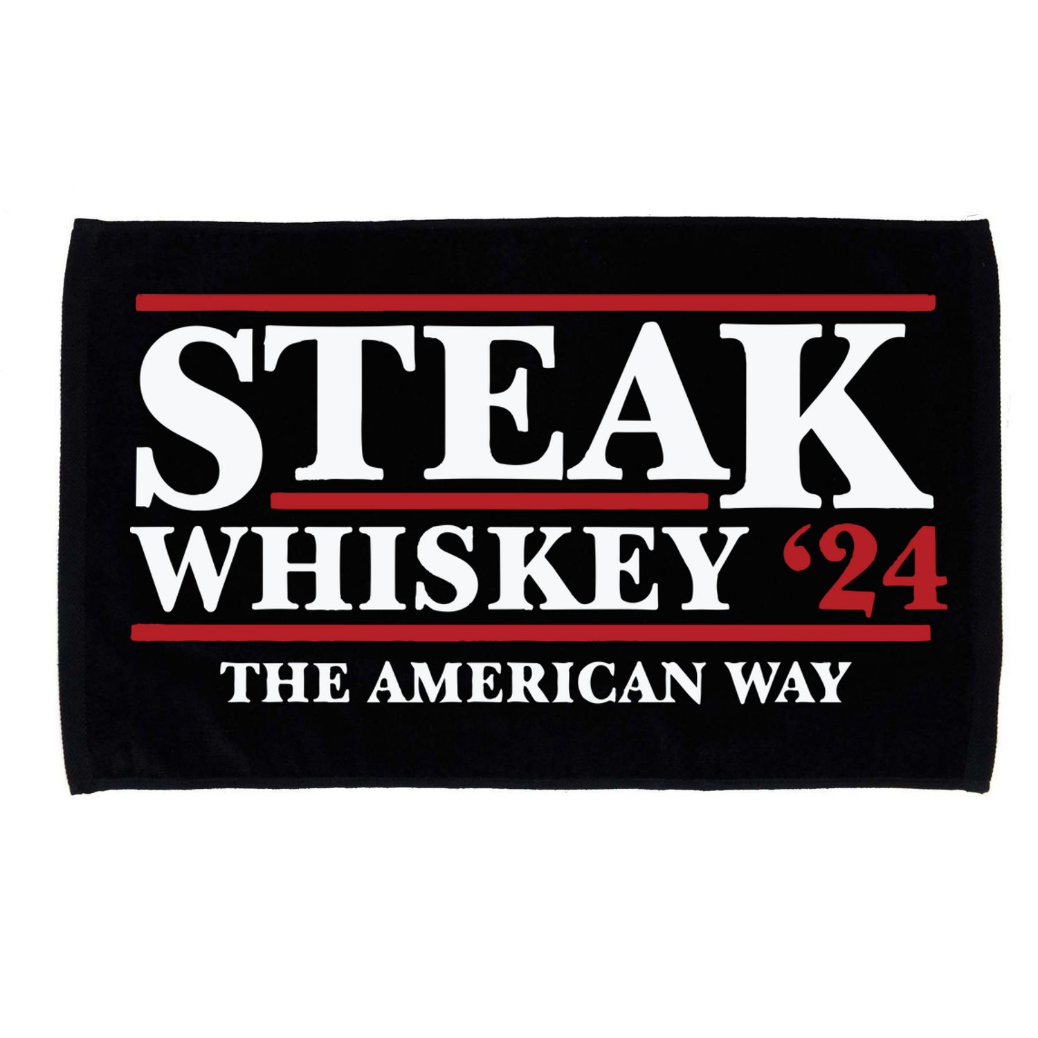 Steak Whiskey 24 The American Way Microfiber Hand Towel