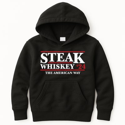 Steak Whiskey 24 The American Way Kids Hoodie