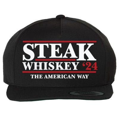 Steak Whiskey 24 The American Way Wool Snapback Cap