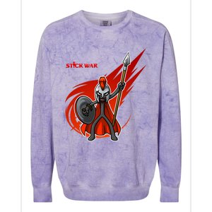 Stick War 3 Spearton Leader Atreyos Gift Colorblast Crewneck Sweatshirt