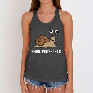 Snail Whisperer Animal Funny Snail Lover Women's Knotted Racerback Tank