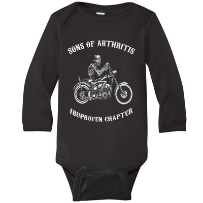 Sons with Arthritis Ibuprofen Chapter Motorcyclist Baby Long Sleeve Bodysuit