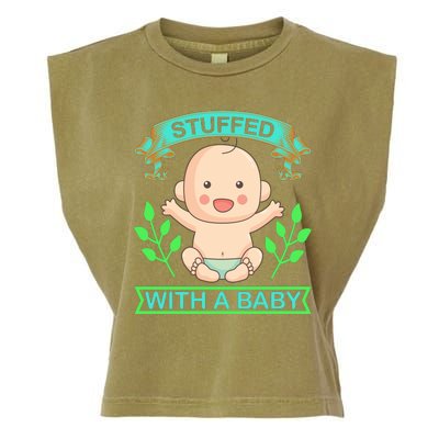 Stuffed With A Baby Garment-Dyed Women's Muscle Tee