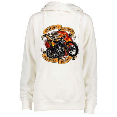 Sons With Arthritis Ibuprofen Chapter Motorcycle Womens Funnel Neck Pullover Hood