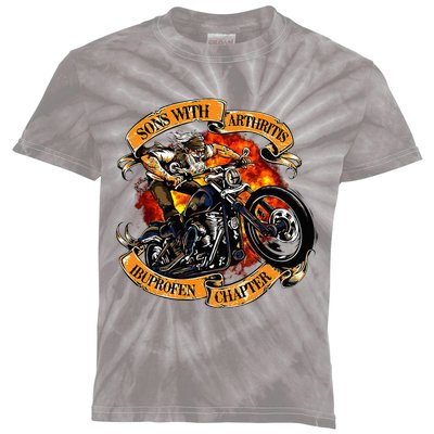 Sons With Arthritis Ibuprofen Chapter Motorcycle Kids Tie-Dye T-Shirt