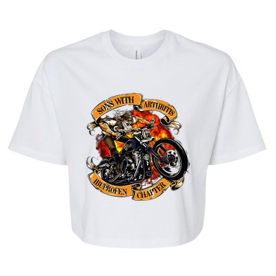 Sons With Arthritis Ibuprofen Chapter Motorcycle Bella+Canvas Jersey Crop Tee