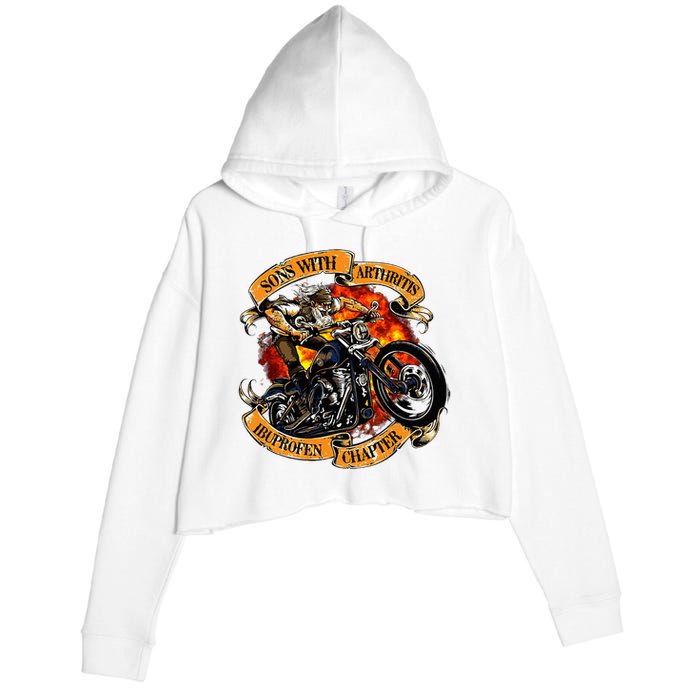 Sons With Arthritis Ibuprofen Chapter Motorcycle Crop Fleece Hoodie