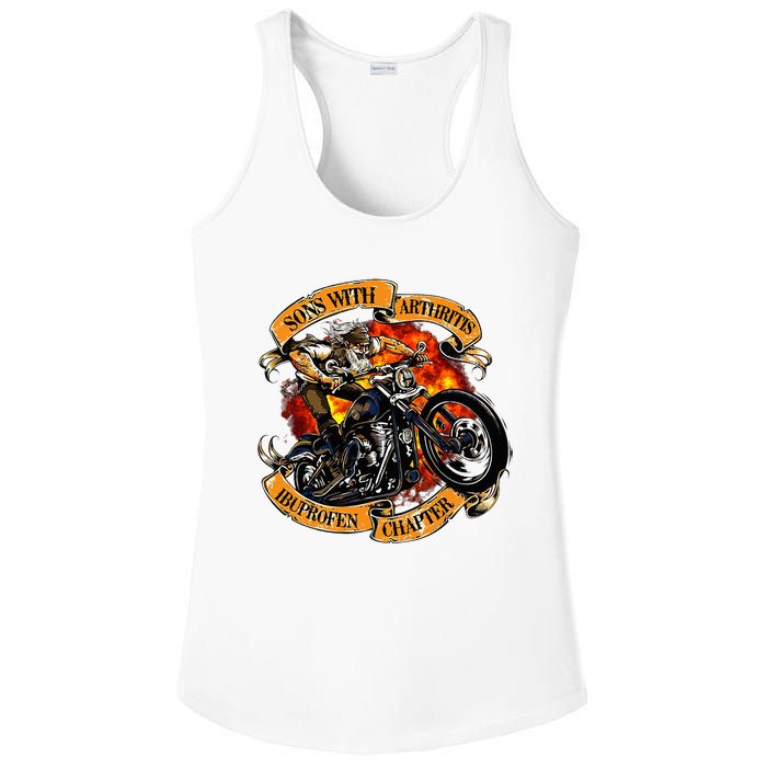 Sons With Arthritis Ibuprofen Chapter Motorcycle Ladies PosiCharge Competitor Racerback Tank