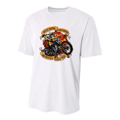 Sons With Arthritis Ibuprofen Chapter Motorcycle Youth Performance Sprint T-Shirt