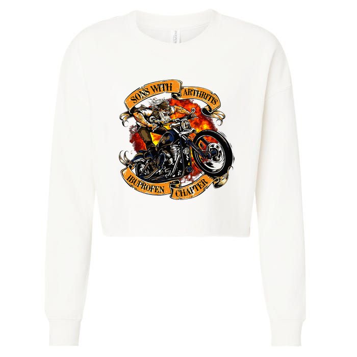 Sons With Arthritis Ibuprofen Chapter Motorcycle Cropped Pullover Crew