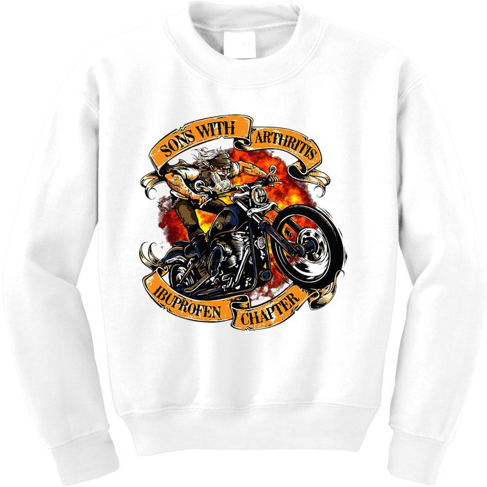 Sons With Arthritis Ibuprofen Chapter Motorcycle Kids Sweatshirt