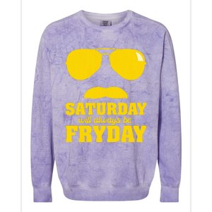 Saturday Will Always Be Fryday Colorblast Crewneck Sweatshirt