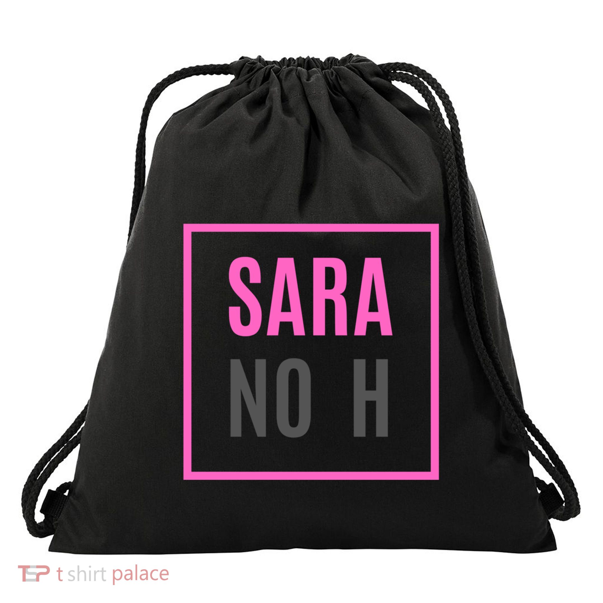 Sara Without An H Funny Sara No H Gift Drawstring Bag