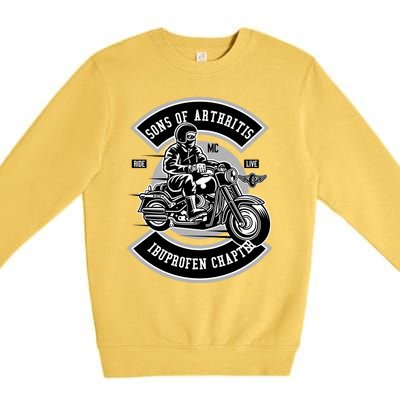 Sons With Arthritis Ibuprofen Chapter Motorcycle Rider Meaningful Gift Premium Crewneck Sweatshirt