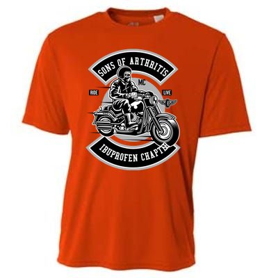 Sons With Arthritis Ibuprofen Chapter Motorcycle Rider Meaningful Gift Cooling Performance Crew T-Shirt