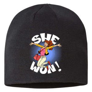 She Won! A Kamala Harris And 2024 President Sustainable Beanie