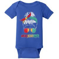 Social Worker African Messy Bun Black History Month Gift Baby Bodysuit