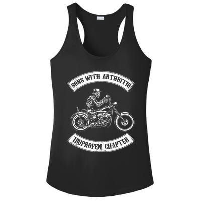 Sons With ArthritisIbuprefen Chapter Funny Biker Skull Ladies PosiCharge Competitor Racerback Tank