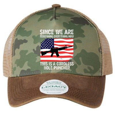 Since We Are Redefining Everything Now Usa Veterans Day Guns Legacy Tie Dye Trucker Hat