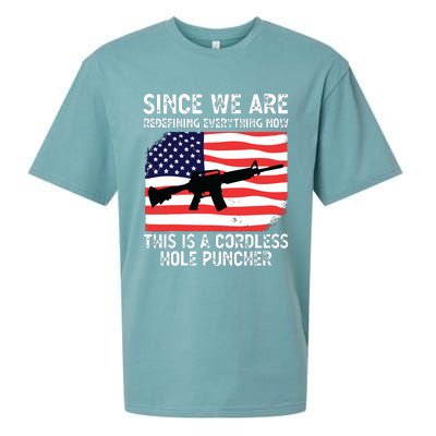 Since We Are Redefining Everything Now Usa Veterans Day Guns Sueded Cloud Jersey T-Shirt