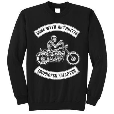 Sons With Arthritis Ibuprofen Chapter Funny Biker Skull Sweatshirt