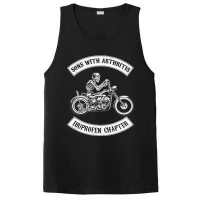 Sons With Arthritis Ibuprofen Chapter Funny Biker Skull PosiCharge Competitor Tank