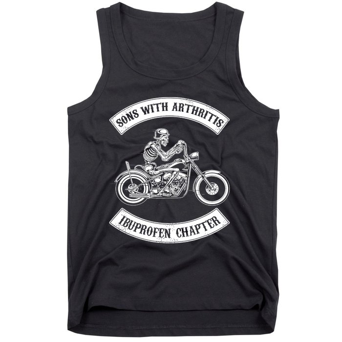 Sons With Arthritis Ibuprofen Chapter Funny Biker Skull Tank Top