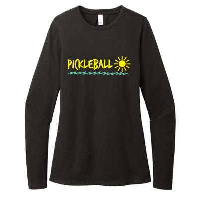 Sunshine Waves And Pickleball Gift Funny Gift Womens CVC Long Sleeve Shirt