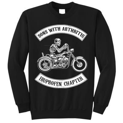 Sons With Arthritis Ibuprofen Chapter Funny Biker Skull Sweatshirt