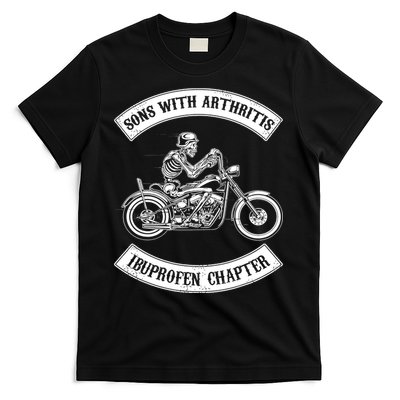 Sons With Arthritis Ibuprofen Chapter Funny Biker Skull T-Shirt