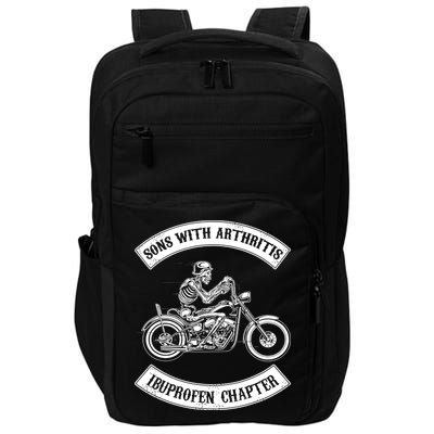 Sons With Arthritis Ibuprofen Chapter Funny Biker Skull Impact Tech Backpack