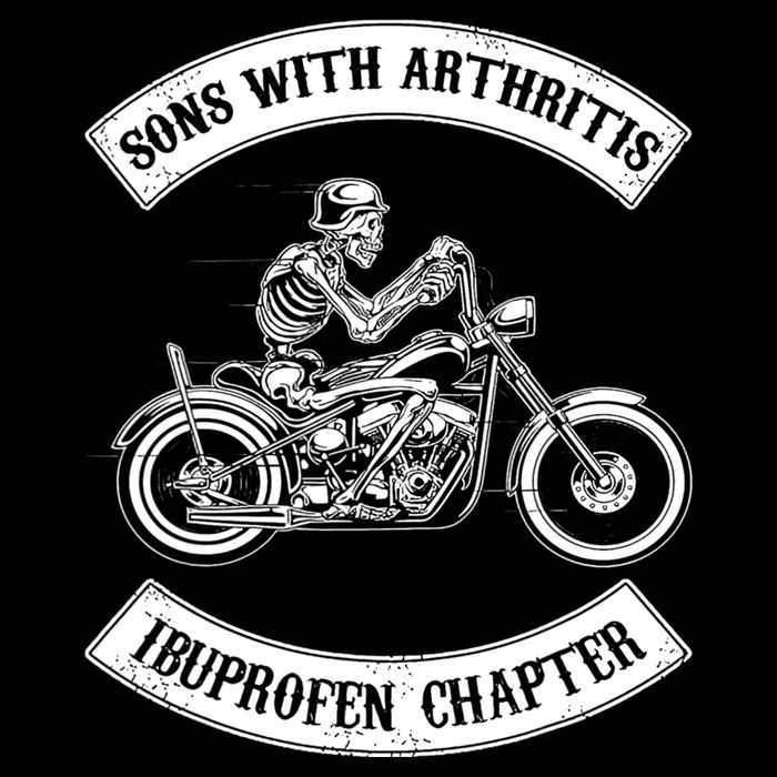 Sons With Arthritis Ibuprofen Chapter Funny Biker Skull Impact Tech Backpack