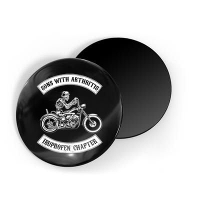 Sons With Arthritis Ibuprofen Chapter Funny Biker Skull Magnet