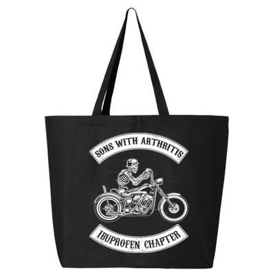 Sons With Arthritis Ibuprofen Chapter Funny Biker Skull 25L Jumbo Tote
