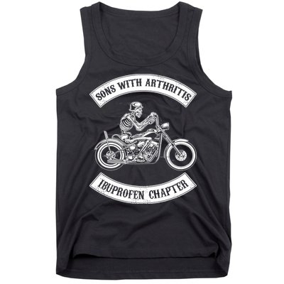 Sons With Arthritis Ibuprofen Chapter Funny Biker Skull Tank Top
