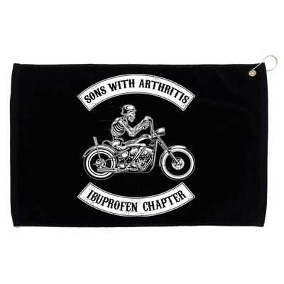 Sons With Arthritis Ibuprofen Chapter Funny Biker Skull Grommeted Golf Towel