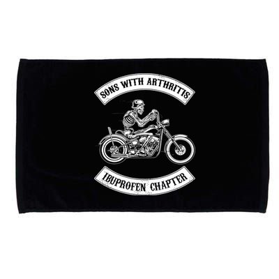 Sons With Arthritis Ibuprofen Chapter Funny Biker Skull Microfiber Hand Towel