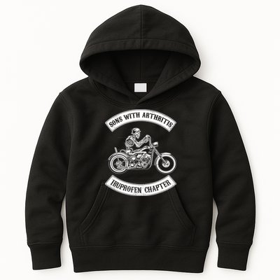 Sons With Arthritis Ibuprofen Chapter Funny Biker Skull Kids Hoodie