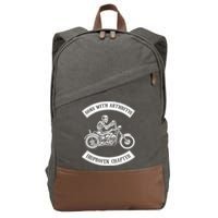 Sons With Arthritis Ibuprofen Chapter Funny Biker Skull Cotton Canvas Backpack