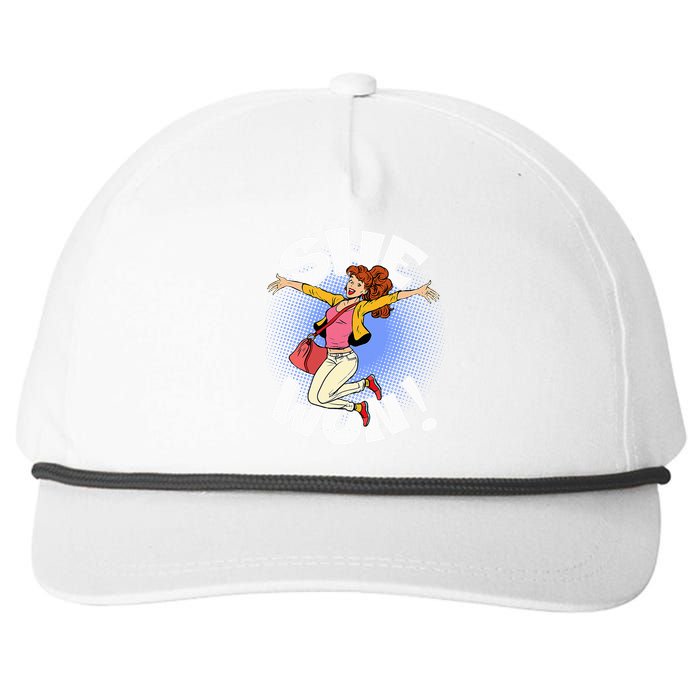 She Won! A Kamala Harris And 2024 President Elect Snapback Five-Panel Rope Hat