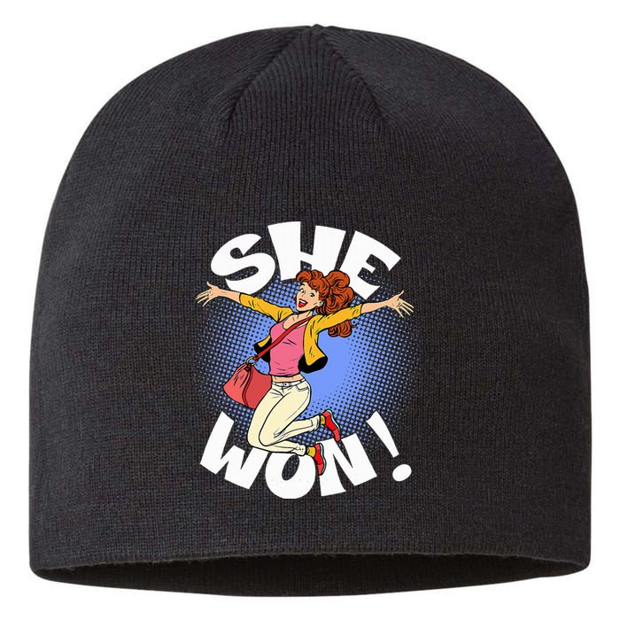 She Won! A Kamala Harris And 2024 President Elect Sustainable Beanie