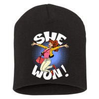 She Won! A Kamala Harris And 2024 President Elect Short Acrylic Beanie