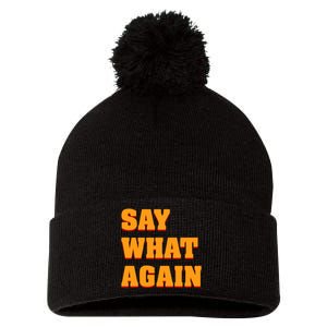 Say What Again Pom Pom 12in Knit Beanie