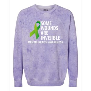 Some Wounds Are Invisible Tal Health Awareness Month Gift Colorblast Crewneck Sweatshirt