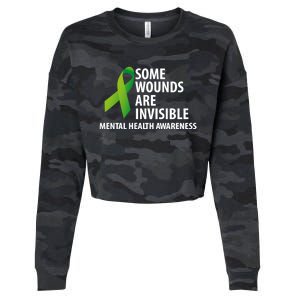 Some Wounds Are Invisible Tal Health Awareness Month Gift Cropped Pullover Crew