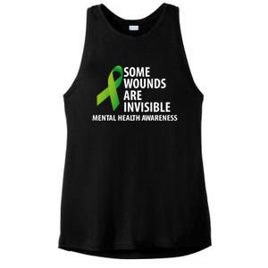 Some Wounds Are Invisible Tal Health Awareness Month Gift Ladies PosiCharge Tri-Blend Wicking Tank