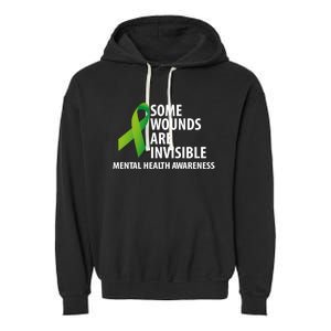 Some Wounds Are Invisible Tal Health Awareness Month Gift Garment-Dyed Fleece Hoodie